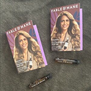 Fable & Mane🎀2-Mini Smooth & Shine Hair Oils 2x0.05 fl. oz. 1.5ml / Made in USA